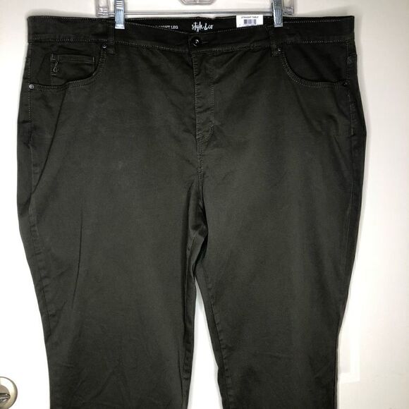 Style & Co. Deep Moss Straight Leg Pants - Picture 3 of 13